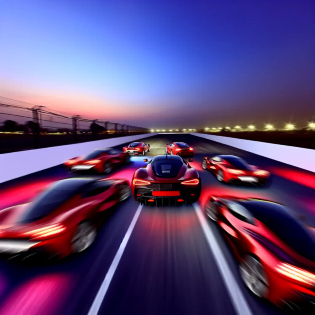 Samochody sportowe na torze wyścigowym