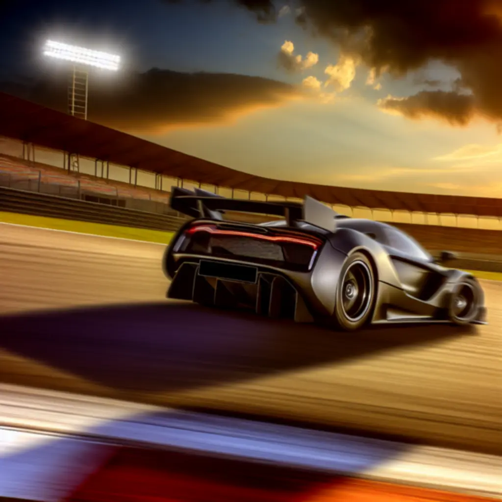 Scena wyścigowa na torze